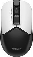 Беспроводная мышь A4TECH Fstyler FG12S Panda оптич. 1200dpi silent беспров. USB 3but, белый/черный (1/60) (FG12S PANDA)