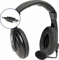 Гарнитура DEFENDER Gryphon 750U, USB, шнур 1,8 м, чёрный (1/20) (63752)