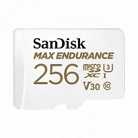 Карта памяти MicroSDXC  256GB  SanDisk Class 10 Max Endurance UHS-I V30 U3 (100 Mb/s) + SD адаптер (SDSQQVR-256G-GN6IA)