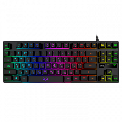 Клавиатура проводная игровая SVEN KB-G7400 (87кл., 12 Fn функций, подсветка), черная (1/20) (SV-019488)