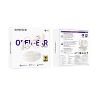 Наушники внутриканальные Borofone BW66 Oriole, пластик, bluetooth 5.4, микрофон, цвет: белый (1/22/132) (6941991118913)