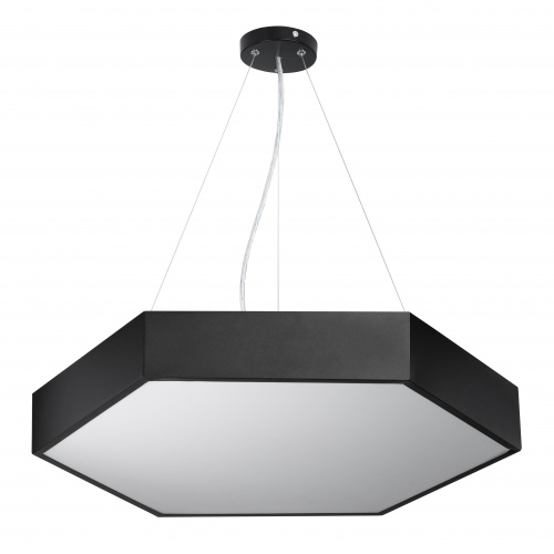 Светильник светодиодный Geometria ЭРА Hexagon SPO-122-B-40K-066 66Вт 4000К 4800Лм IP40 800*800*80 черный подвесной  (Б0050553)
