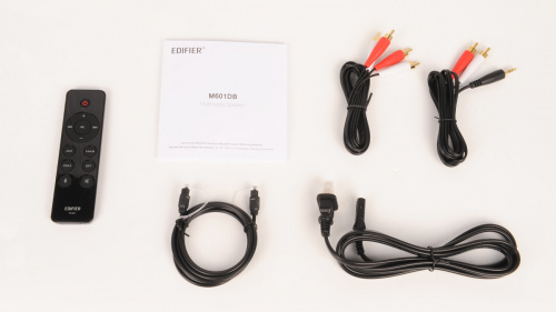Колонка EDIFIER M601DB black (3 шт.)Bth5.1. Дин.:3 шт.Общ.мощ:110Вт.компл.:пульт упр,каб.3.5мм-RCA,кабель RCA-RCA,оптовол.каб,кабель пит. (1/1) (80002798) фото 7