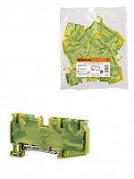 Зажим клеммный безвинтовой ЗКБ PEN быстрого зажима 3 вывода 6 мм2 (Ph-C PT 6-TWIN-PE) TDM (10/320) (SQ0822-0174)