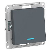 Механизм переключателя проходного 1-кл. С/У ATLASDESIGN 10А IP20 (сх. 6а) 10AX с подсветкой грифель Systeme Electric ATN000763 (1/10/60)
