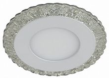 Светильник светодиодный ЭРА DK LED 14 SL/WH круглый "белая подсветка" 3+3W прозрачный/белый (60/1200) (Б0036495)