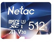Карта памяти MicroSDXC  512GB  Netac  P500  Ultra  Class 10 A1 U3 V30 без адаптера (NT02P500ULT-512G-S)