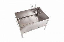 Мангал сборный со складным дном в пленке с шампурами СОКОЛ (1/10) (62-0002)