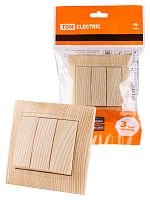 Выключатель 3-х кл. 10А сосна , с/у, "Лама" (10/120) TDM (SQ1815-0303)