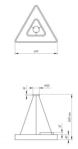 Светильник светодиодный Geometria ЭРА Delta SPO-153-W-40K-030 30Вт 4000К 2100Лм IP40 600*600*80 белый подвесной (1/5) (Б0050578) фото 9