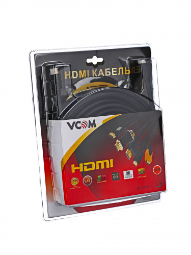 Кабель HDMI 19M/M ver:1.4+3D, 15m, 2 фильтра VCOM <VHD6020D-15MB> Blister (1/10) фото 3