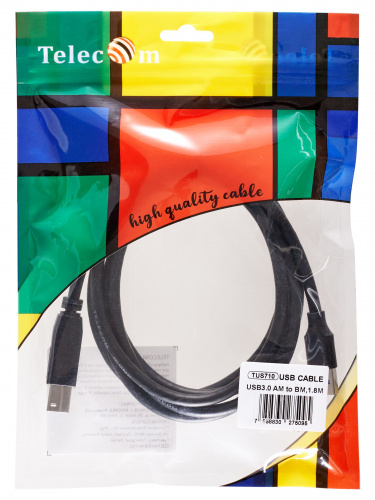 Кабель соединительный USB 3.0 Am/Bm 1,8m TELECOM (TUS710-1.8M) (1/100) фото 2 Кабель соединительный USB 3.0 Am/Bm 1,8m TELECOM (TUS710-1.8M) (1/100) фото 2