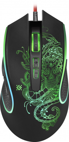 Мышь проводная игровая DEFENDER Venom GM-640L, USB, 8 кн., 3200dpi, черный  (1/40) (52640) фото 7