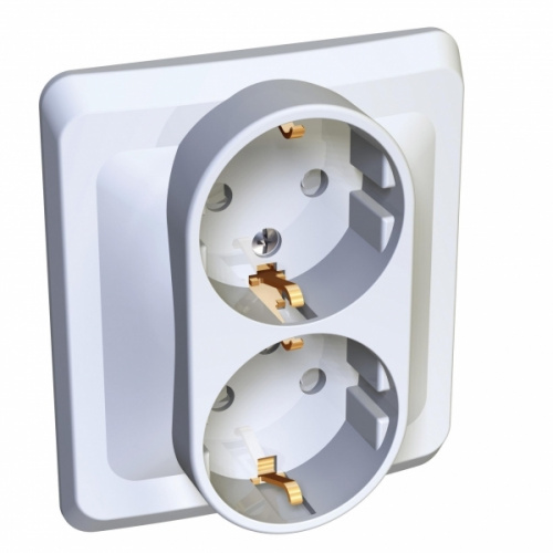 Розетка 2-м С/У ЭТЮД 16А IP20 250В с заземл. защ. шторки бел. Systeme Electric PC16-008B (1/15/90) Розетка 2-м С/У ЭТЮД 16А IP20 250В с заземл. защ. шторки бел. Systeme Electric PC16-008B (1/15/90)