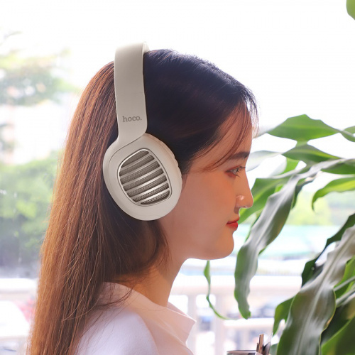Наушники полноразмерные HOCO W23 Brilliant sound, bluetooth, цвет: белый (1/30) (6931474709615) фото 4