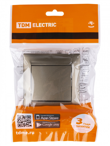 Выключатель перекрестный 1-кл. 10А бронза , с/у, "Лама" (10/120) TDM (SQ1815-0736) фото 2