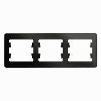 Рамка 3-м GLOSSA горизонт. антрацит Systeme Electric GSL000703 (1/5/20)