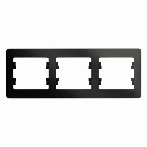 Рамка 3-м GLOSSA горизонт. антрацит Systeme Electric GSL000703 (1/5/20)