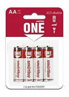 Элемент питания SMARTBUY ONE  LR6 BL4   (48/480) (SOBA-2A04B-Eco)