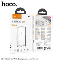 Мобильный роутер HOCO HI40 Portable, WIFI 6, 150 Мбит/с, микро-SIM, источник питания USB, цвет: белый (1/50) (6942007647977)