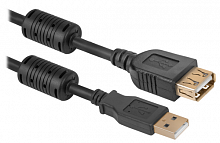 Кабель-удлинитель DEFENDER USB02-06PRO USB2.0, AM-AF, черный, 1.8м.(1/51) (1/50/200) (87429)