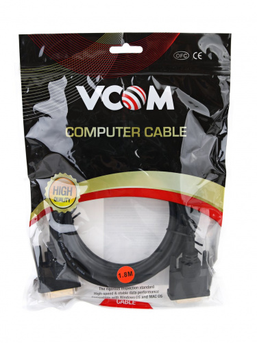 Кабель DVI-DVI Dual Link (25M-25M), 1.8m, 2 фильтра VCOM <VDV6300-1.8M> (1/45) фото 3