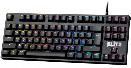 Клавиатура проводная игровая механическая DEFENDER Blitz GK-240L RU,Rainbow, черная (1/20) (45240) фото 5