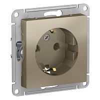 Механизм розетки 1-м С/У ATLASDESIGN 16А IP20 с заземл. шампань Systeme Electric ATN000543 (1/10/60)