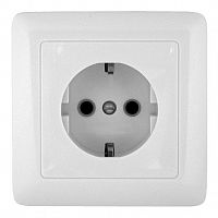 Розетка 1-м С/У ХИТ 16А IP20 250В с заземл. без защ. шторок бел. Systeme Electric RS16-134-B (1/81)