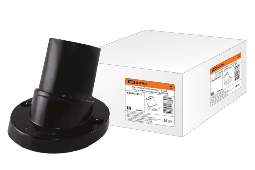 Патрон TDM карболитовый настенный, Е27, черный. наклонный, Б/Н (1/200) (SQ0335-0015)