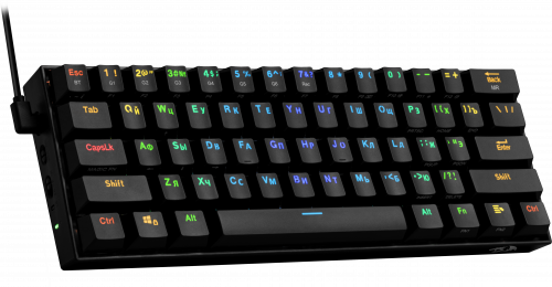 Клавиатура беспроводная REDRAGON Draconic RU,RGB, bluetooth 5.0, черная (1/20) (77696) фото 3