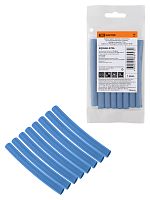 Набор трубок термоусаживаемых, не поддерживающих горение, клеевых, длиной 10 см ТТкНГ(3:1) "Моноцвет, синий 7,9/2,65 TDM" (1/150) (SQ0548-2706)