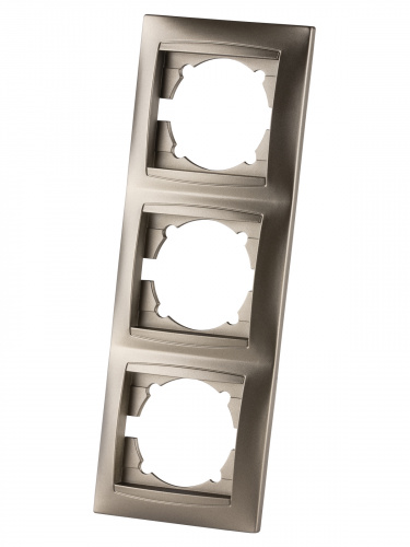 Рамка 3-х постовая вертикальная бронза , с/у, "Лама" (15/180) TDM (SQ1815-0734) фото 5 Рамка 3-х постовая вертикальная бронза , с/у, "Лама" (15/180) TDM (SQ1815-0734) фото 5