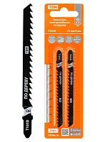 Пилки для электролобзика по дереву, HCS, 75х4 мм, чистый рез, T101D, 2 шт, "Рубин", TDM (1/500) (SQ1089-0206)