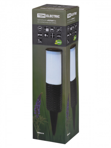 Светильник TDM СС "Ротанг 1" на солнечных батареях, пластик, 7х43cм, TDM (1/12) (SQ0330-0114) фото 2 Светильник TDM СС "Ротанг 1" на солнечных батареях, пластик, 7х43cм, TDM (1/12) (SQ0330-0114) фото 2