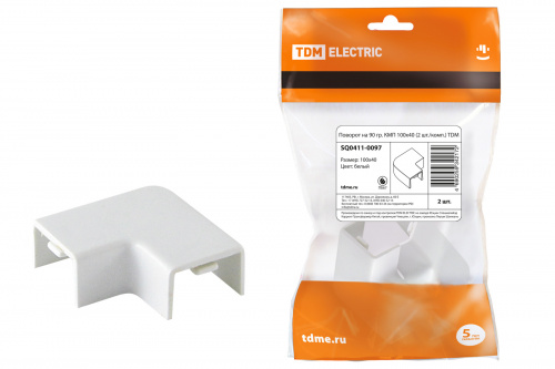 Поворот на 90 гр. КМП 100x40 (цена за уп. 2шт./комп.) TDM (1/5/120) (SQ0411-0097) Поворот на 90 гр. КМП 100x40 (цена за уп. 2шт./комп.) TDM (1/5/120) (SQ0411-0097)