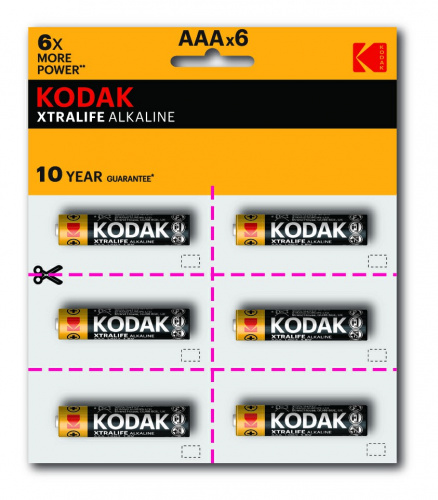 Элемент питания KODAK XTRALIFE LR03 12BL (6x2BL) [KAAA-2x6 perf] (144/576/43200) (Б0038793)