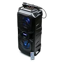 Колонка портативная Dialog Oscar AO-11, 26W напольная, RMS, Караоке c микрофоном, BT+FM+USB+SD+LED, черный (1/2)