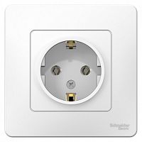 Розетка 1-м С/У BLANCA 16А IP20 250В с заземл. без защ. шторок бел. Systeme Electric BLNRS001011 (1/10/60)