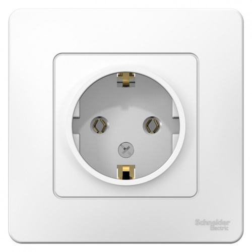 Розетка 1-м С/У BLANCA 16А IP20 250В с заземл. без защ. шторок бел. Systeme Electric BLNRS001011 (1/10/60)