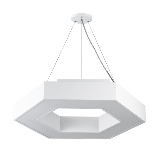 Светильник светодиодный Geometria ЭРА Hexagon SPO-123-W-40K-045 45Вт 4000К 2500Лм IP40 600*600*80 белый подвесной (1/5) (Б0050554) фото 4