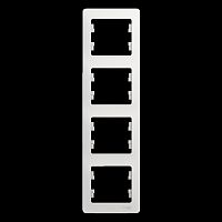 Рамка 4-м GLOSSA верт. бел. Systeme Electric GSL000108 (1/15/90)