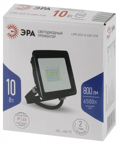 Прожектор светодиодный ЭРА LPR-023-0-65K-010 10Вт 6500K 800Лм IP65 (1/40) (Б0052021) фото 5