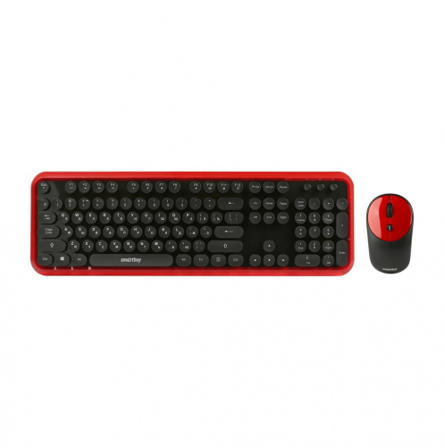 Комплект беспроводной Клавиатура + Мышь Smartbuy 620382AG черно-красный (1/10) (SBC-620382AG-RK)