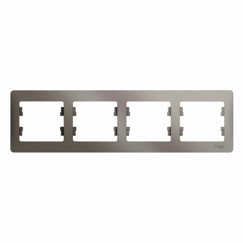 Рамка 4-м GLOSSA горизонт. платина Systeme Electric GSL001204 (1/5/20)