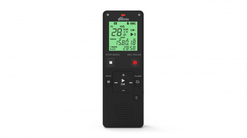 Диктофон RITMIX  RR-820 8Gb Black, сегментный дисплей, 4 режима записи  - HQ, SP, LP, NC, формат записи WAV, питание батреи 2*ААА (1/20) (80001121) фото 3