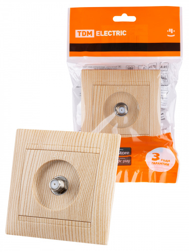 Розетка SAT (F-разъем) 0-2400МГц сосна "Лама" (10/120) TDM (SQ1815-0321) Розетка SAT (F-разъем) 0-2400МГц сосна "Лама" (10/120) TDM (SQ1815-0321)