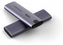 Внешний корпус Netac WH51 для M.2 SATA SSD, алюминий серый (док-станция USB Type C /  Type A со встроенным боксом для M.2 SATA устройств) (NT07WH51-32C2)