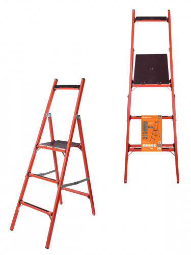 Стремянка TDM диэлектрическая СД-1.0, 3 ступени, высота площадки 1 м, до 50 кВ, "ЭкспертЭлектрик" (1/1) (SQ1028-0601)