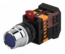 Кнопка ЭРА ABLF-22 синий d22мм неон/240В1з+1р (10/400/3200)